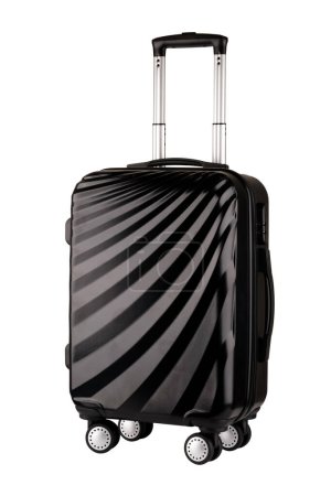 Téléchargez les photos : Isolat bagage noir sur fond blanc - en image libre de droit
