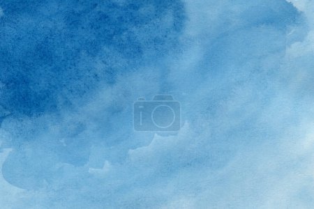 Téléchargez les photos : Abstrait bleu coloré main dessiner aquarelle fond - en image libre de droit