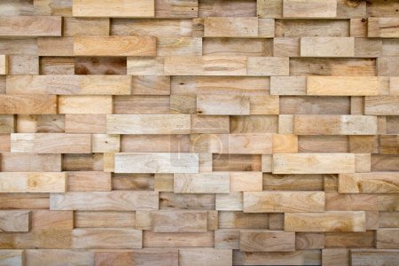 Photo for Layer of wood plank arranged as a wall - Royalty Free Image