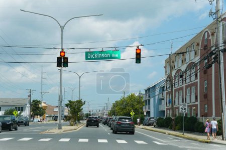 Photo for Dewey Beach, Delaware, U.S.A - July 4, 2023 - The view of traffic near Dickinson Avenue - Royalty Free Image