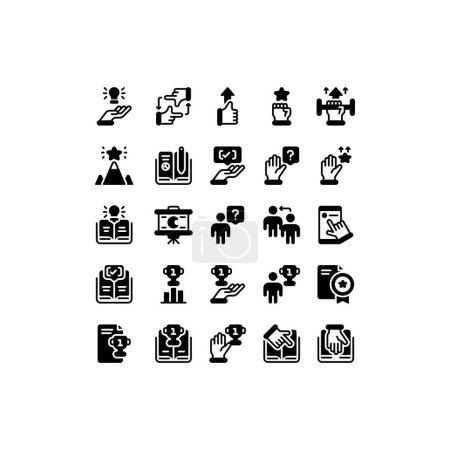 Ilustración de Tutoría y formación glifo Icono, logotipo e ilustración Vector - Imagen libre de derechos