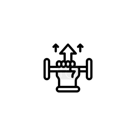 Ilustración de Motivación del gimnasio Esquema Icono, Logo e ilustración Vector - Imagen libre de derechos