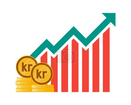 Krona or Krone Exchange Rate Value Rise Up