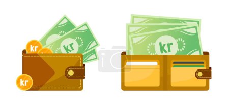 Wallet with Krona or Krone Money