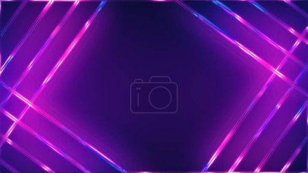 Photo for Abstract VJ neon lights dance background, purple pink theme. Party background 3d illustration - Royalty Free Image