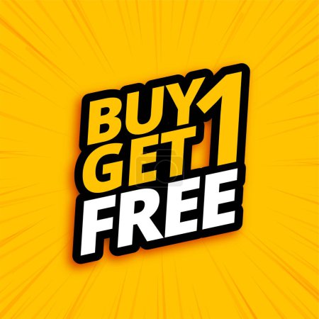 Illustration for Buy one get one free sale and deals background vector - Royalty Free Image