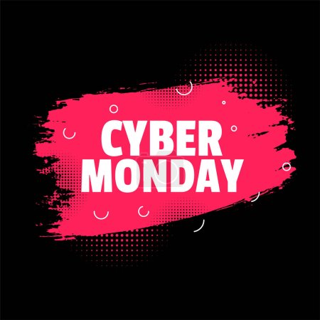 Illustration for Stylish cyber monday sale discount tech background - Royalty Free Image