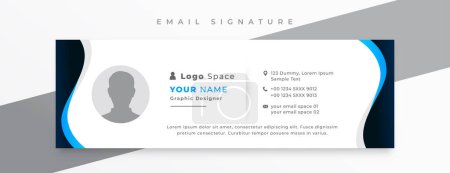 Téléchargez les illustrations : Professional business and corporate email signature card template - en licence libre de droit