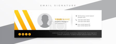 Téléchargez les illustrations : Professional email signature card template design for business promo - en licence libre de droit