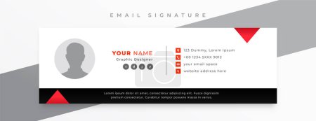 Illustration for Corporate mail signature card template with digital profile - Royalty Free Image