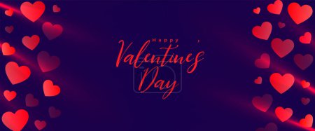 Illustration for Valentines day lovely banner for sending messages to your lover vector - Royalty Free Image