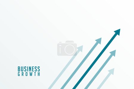 Illustration for Business growth rise up arrow towards target direction vector - Royalty Free Image