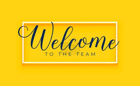 Illustration for Creative welcome to the team banner for corporate hiring vector - Royalty Free Image