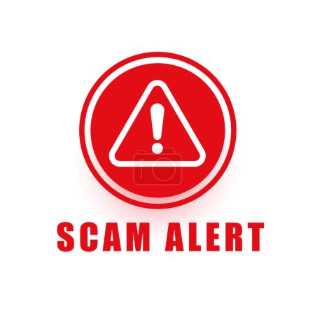 Illustration for Fraud alert warning background for information security vector - Royalty Free Image