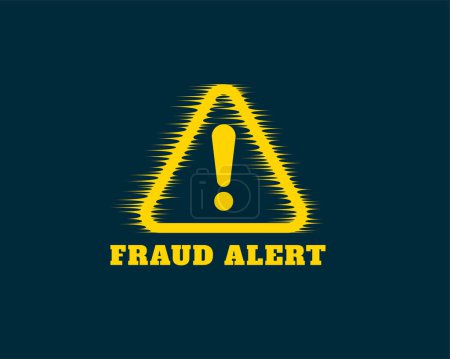 Téléchargez les illustrations : Élégant fond d'avertissement de fraude vous protéger contre les escroqueries de phishing vecteur - en licence libre de droit