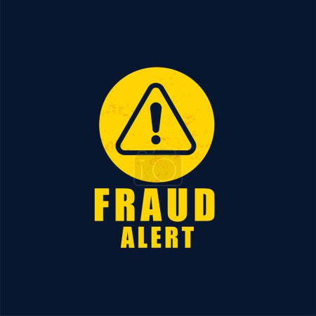 Illustration for Get your email secure and protected with fraud alert warning background vector - Royalty Free Image
