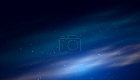 Illustration for Starry night sky banner journey to the universe vector - Royalty Free Image