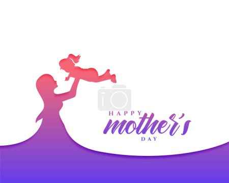 beautiful mother's day special background in papercut style for best mumma vector