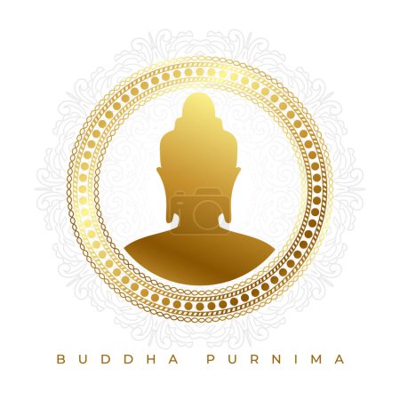 Illustration for Buddha purnima religious background celebrate the festival with joy vector - Royalty Free Image
