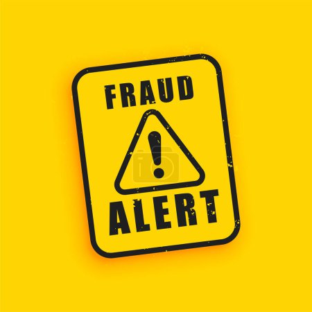 Illustration for Fraud alert caution background for your data security vector - Royalty Free Image