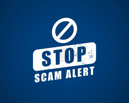 Illustration for Scam alert symbol background for your finance security vector - Royalty Free Image