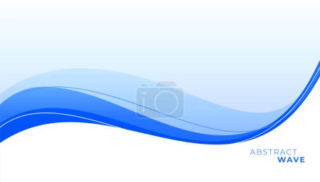 Illustration for Abstract blue wave for business presentation modern banner vector - Royalty Free Image