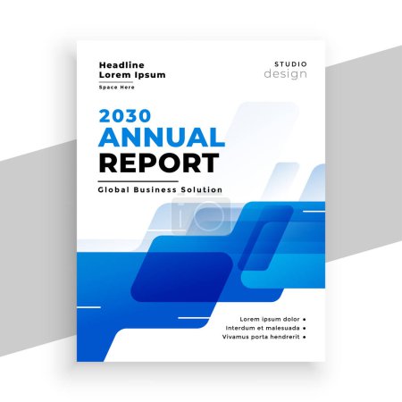portada del informe anual de negocios un vector folleto de la empresa