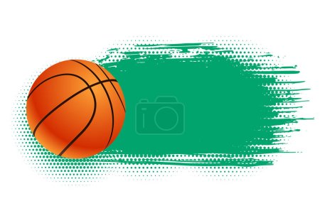 Illustration for Halftone style basketball background for indoor sports vector - Royalty Free Image