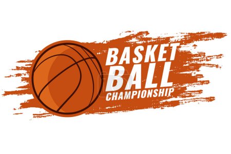 Illustration for Dirty basketball championship background play and win match vector - Royalty Free Image