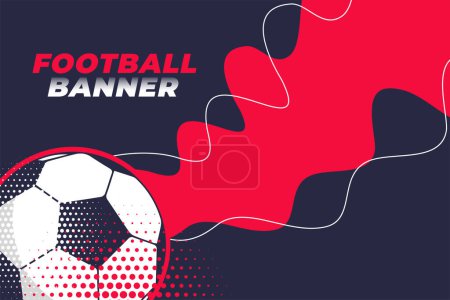 Ilustración de Elegante cartel de la liga de campeonato de fútbol con efecto de medio tono vector - Imagen libre de derechos