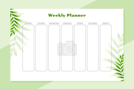 Illustration for Everyday weekly planner template a printable design vector - Royalty Free Image