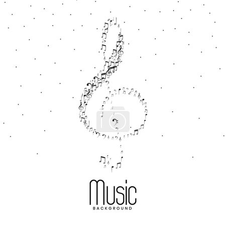 Illustration for Artistic clef symbol for your next musical project vector - Royalty Free Image
