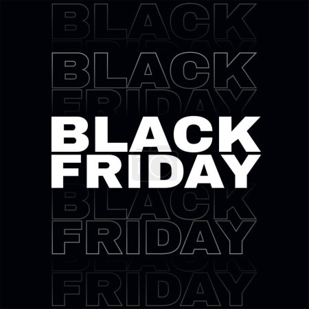 Photo for Modern black friday dark background for trendy fashion sale vector - Royalty Free Image