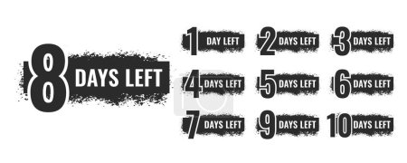 number of days left countdown template time is running out vector