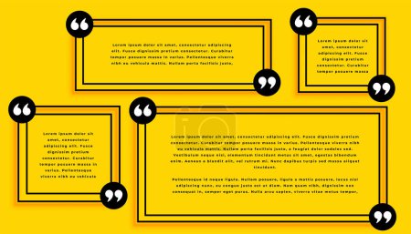 set of quote frame icon template for web feedback or comment vector