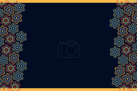 Illustration for Ethnic islamic morocco pattern background with text space vector - Royalty Free Image