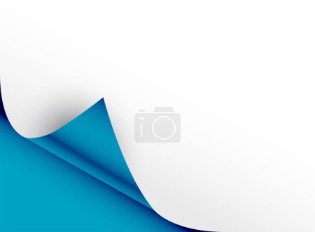 Illustration for Realistic empty paper fold corner mockup design vector - Royalty Free Image