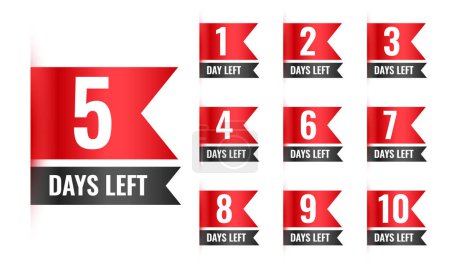 number of days to go template for retail or online store vector