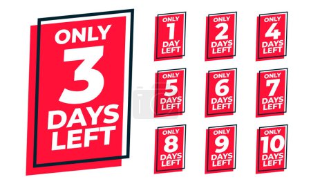 countdown days left to go website or sale promotion vector