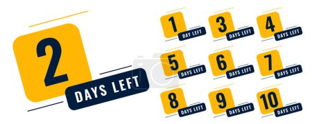countdown big date announcement template with number of days left badge vector