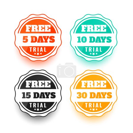 Téléchargez les illustrations : Élégant timbre d'essai gratuit arrière-plan connexion pour un vecteur d'accès complet - en licence libre de droit