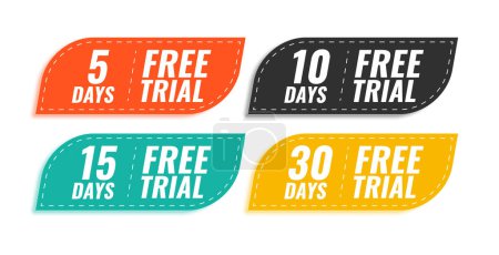 modern style free trial offer banner buy and win bonus vector