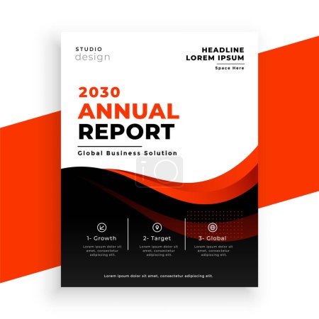 professional annual report book flyer a firm document vector 