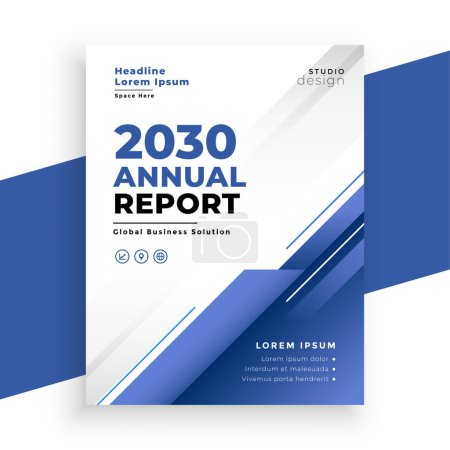 informe anual de negocios folleto plantilla diseño vector