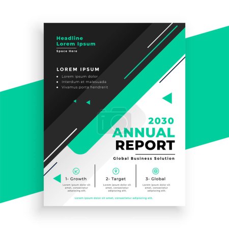 folleto de informe anual profesional con estilo para el vector de éxito corporativo