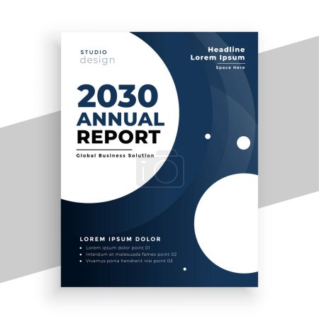 diseño de folleto de informe anual moderno para el vector de presentación de datos