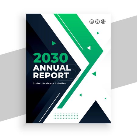 modern annual report newsletter design for company overview vector