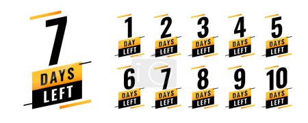 days left countdown template time is running out for special deal vector
