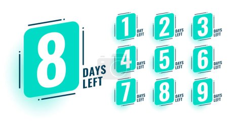 days left countdown sticker template for special deal or offer vector