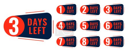 countdown last days left sign template for coming soon sale offer vector